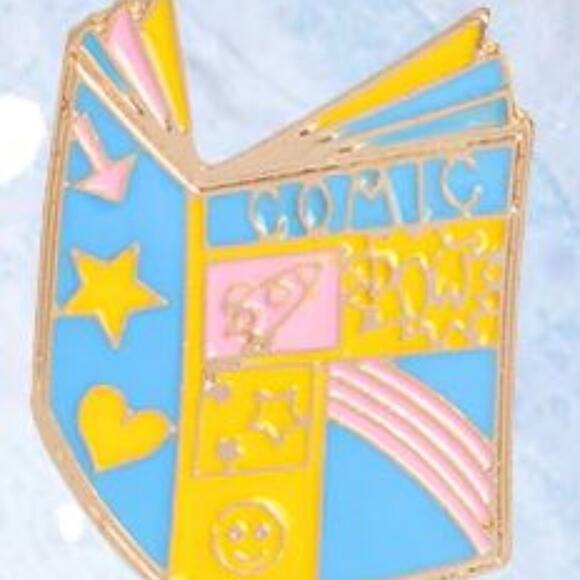 Comic Book Pin Brooch - Picture 1 of 3